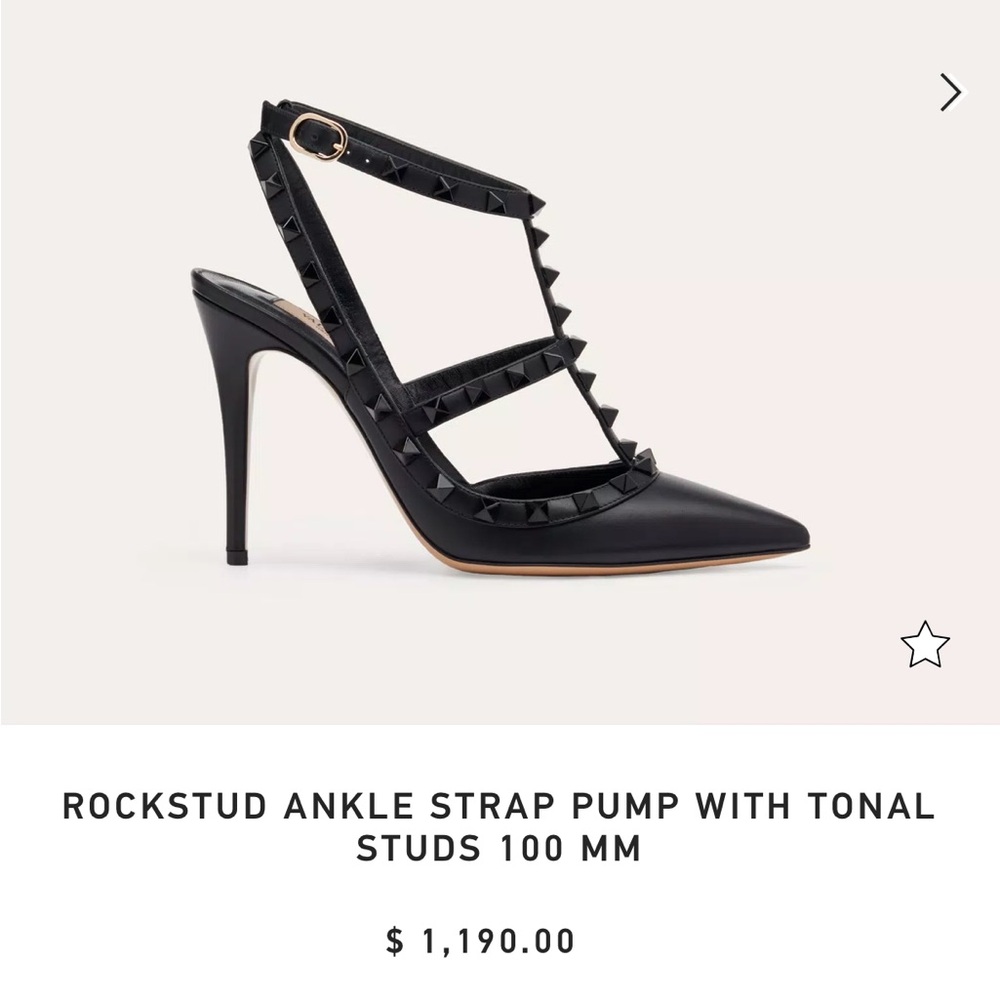 Valentino Garavani Rockstud ankle strap pump